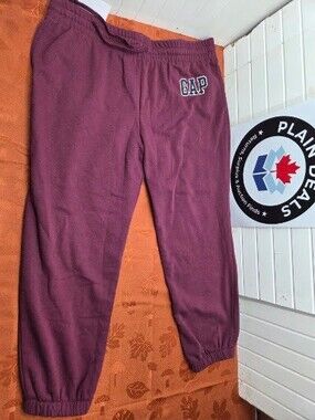 GAP Women's Fleece Logo Joggers, Burgundy, Size XL